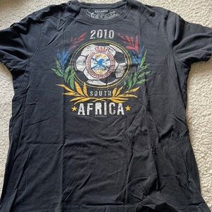 Express World Cup South Africa men cotton tee shirt black